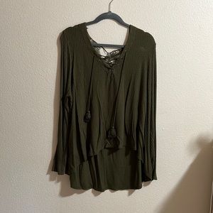 Slowey oversized lace back shirt